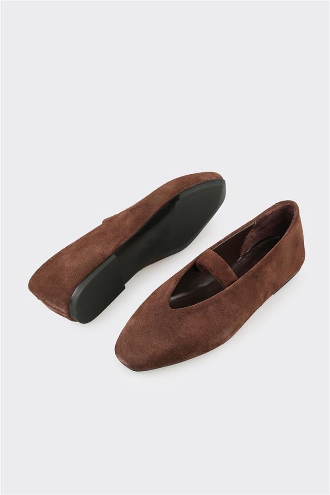 Kahve Deri Kadın Günlük Ayakkabı