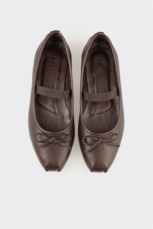 Kahve Deri Kadın Günlük Ayakkabı