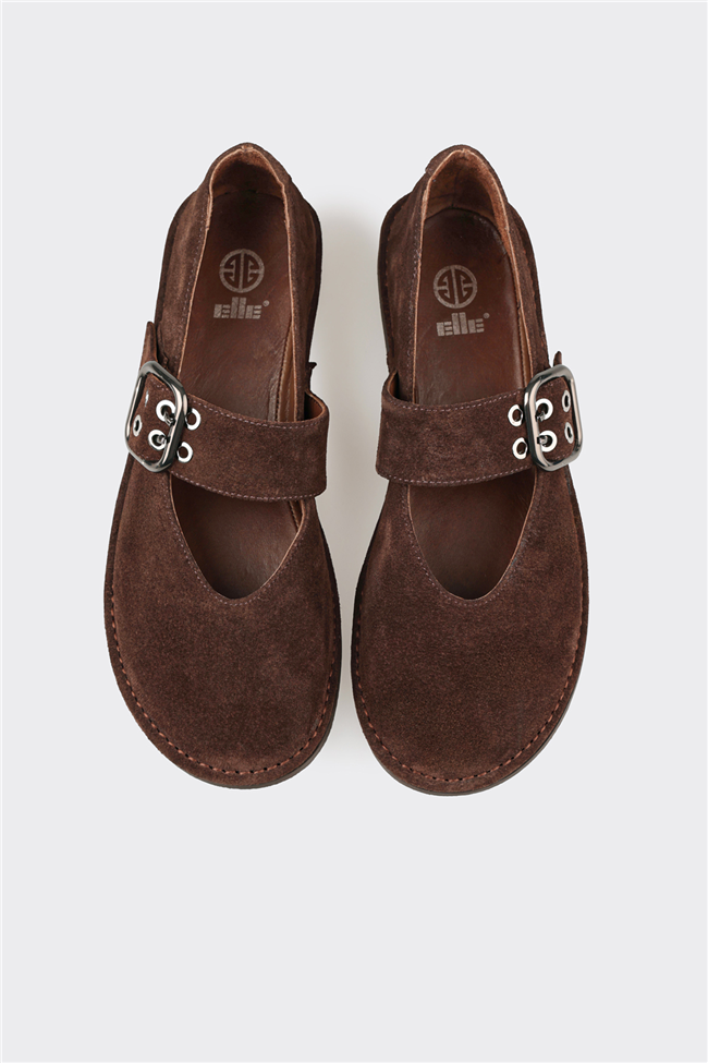 Kahve Deri Kadın Günlük Ayakkabı