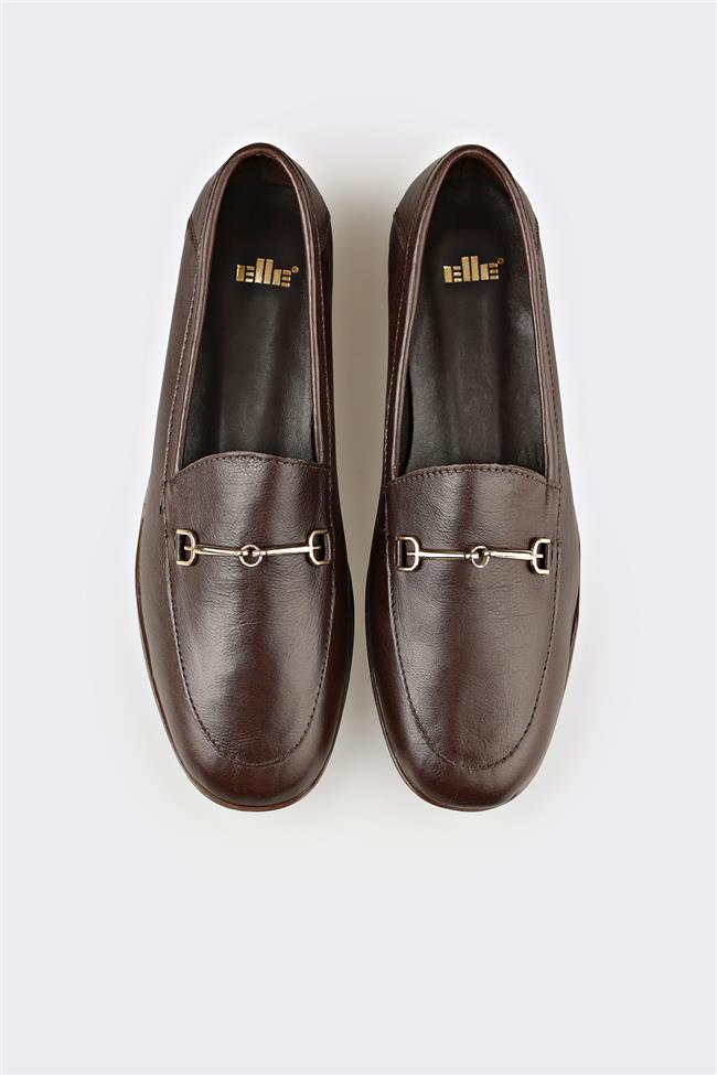 Kahve Deri Kadın Günlük Ayakkabı