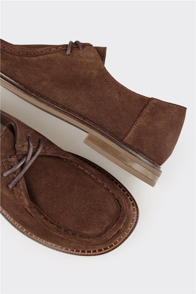 Kahve Deri Kadın Günlük Ayakkabı