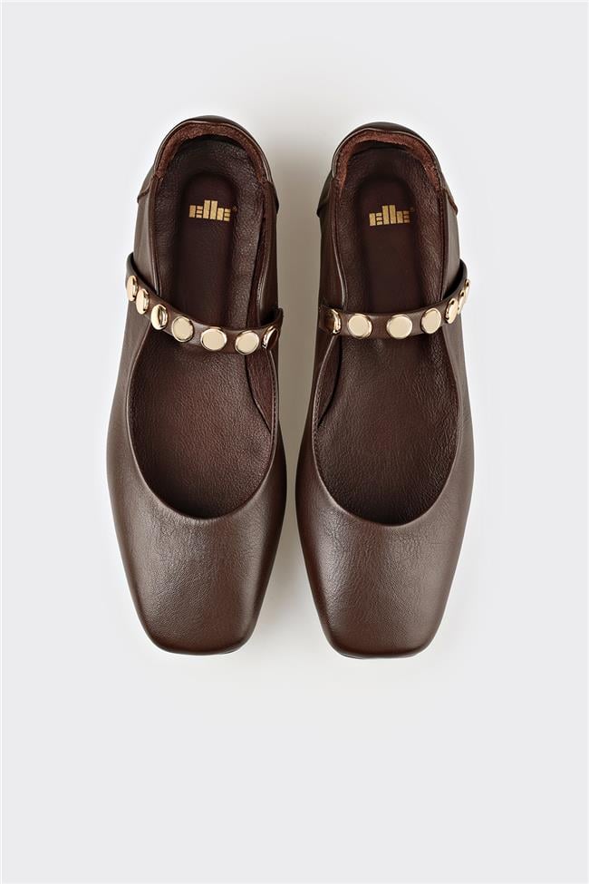 Kahve Deri Kadın Günlük Ayakkabı