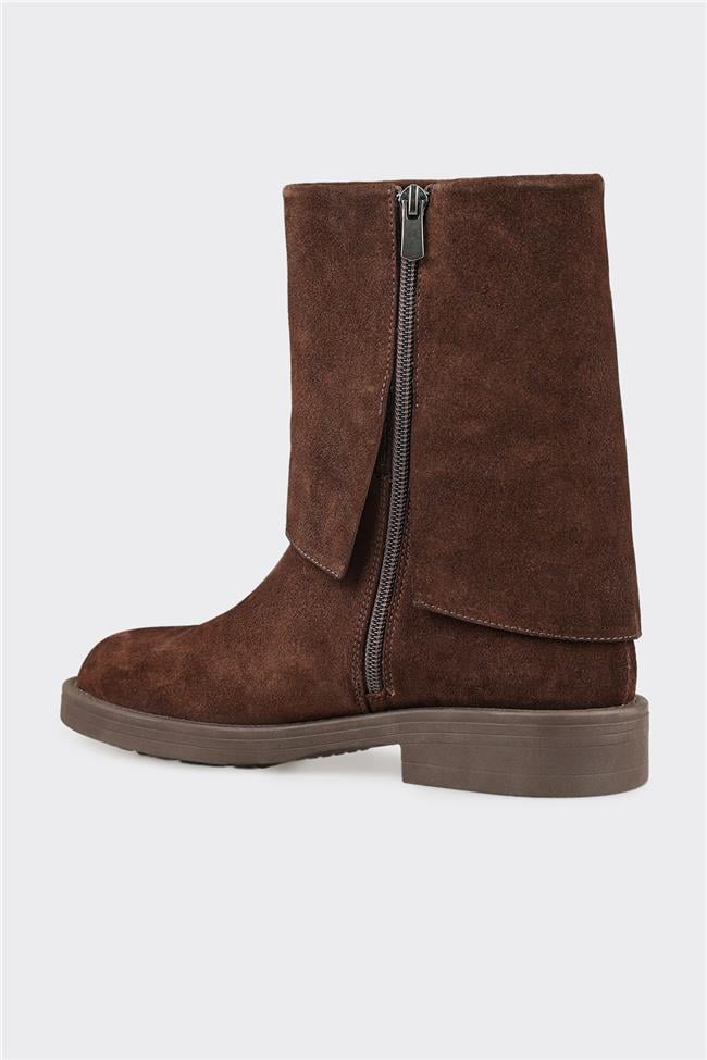 Kahve Deri Kadın Günlük Bot