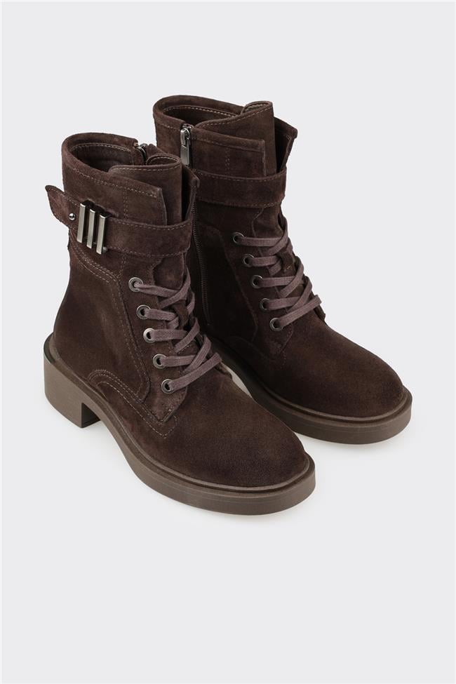 Kahve Deri Kadın Günlük Bot