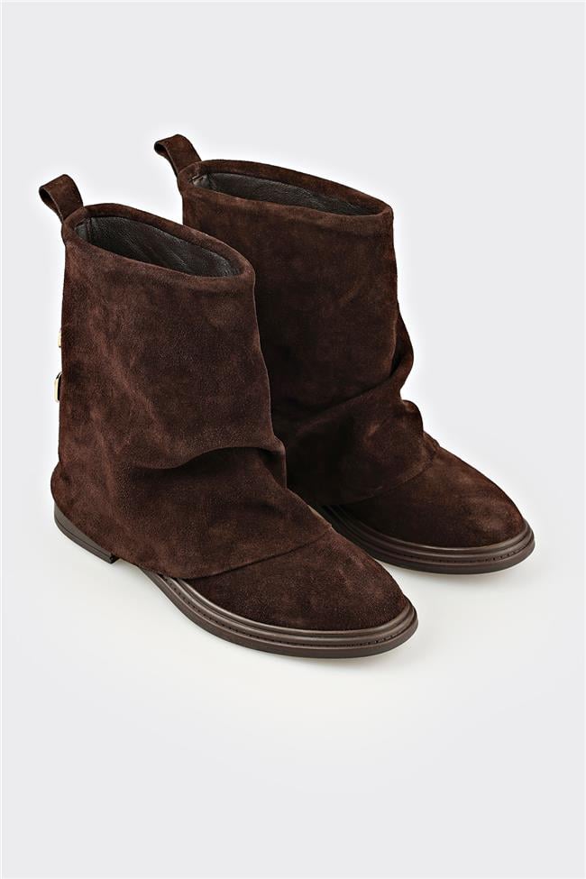 Kahve Deri Kadın Günlük Bot