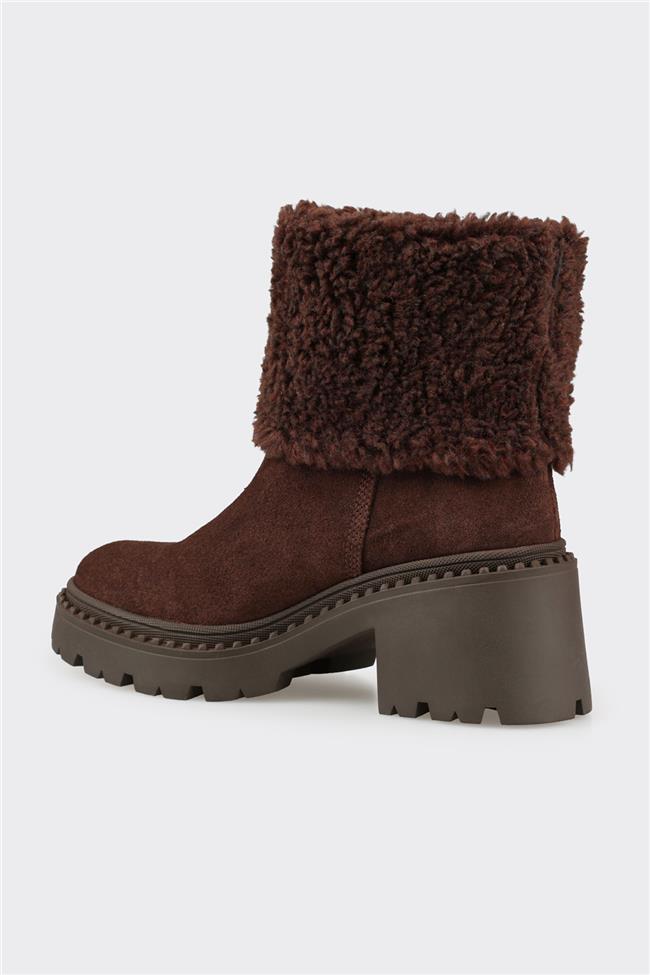 Kahve Deri Kadın Günlük Bot