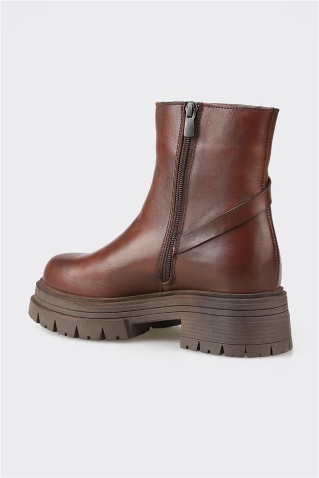 Kahve Deri Kadın Günlük Bot