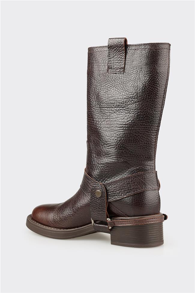 Kahve Deri Kadın Günlük Bot