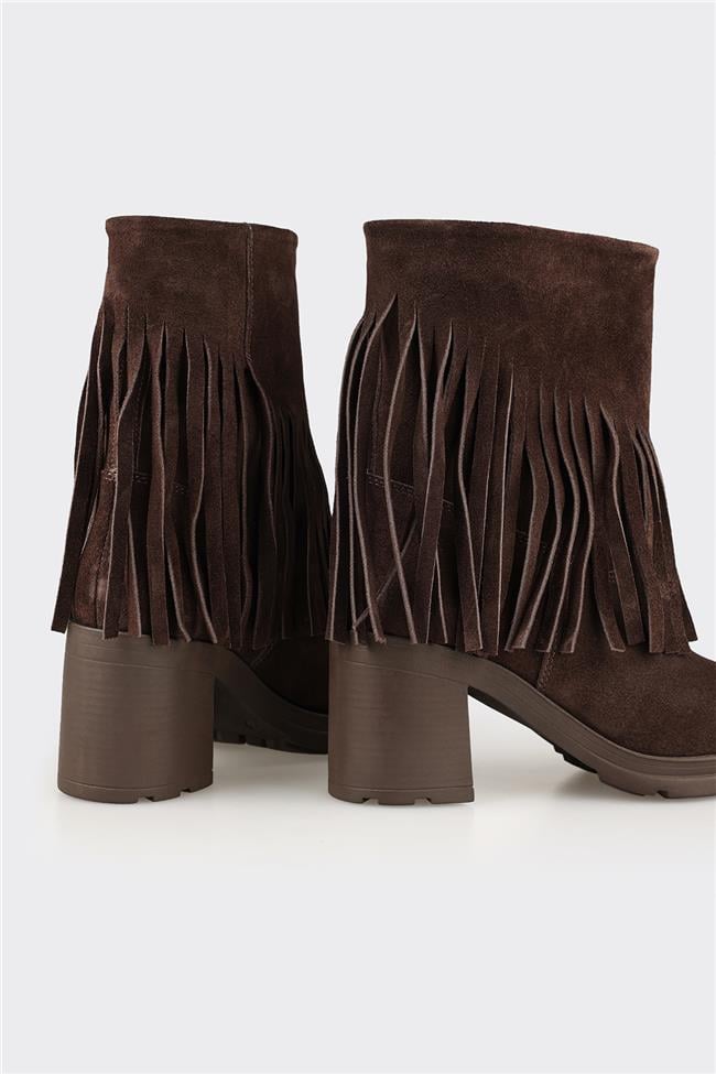 Kahve Deri Kadın Günlük Bot