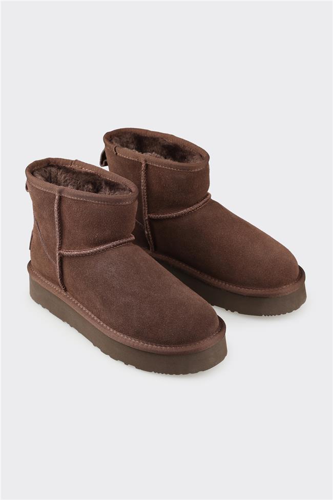 Kahve Deri Kadın Günlük Bot