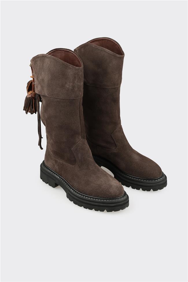 Kahve Deri Kadın Günlük Bot