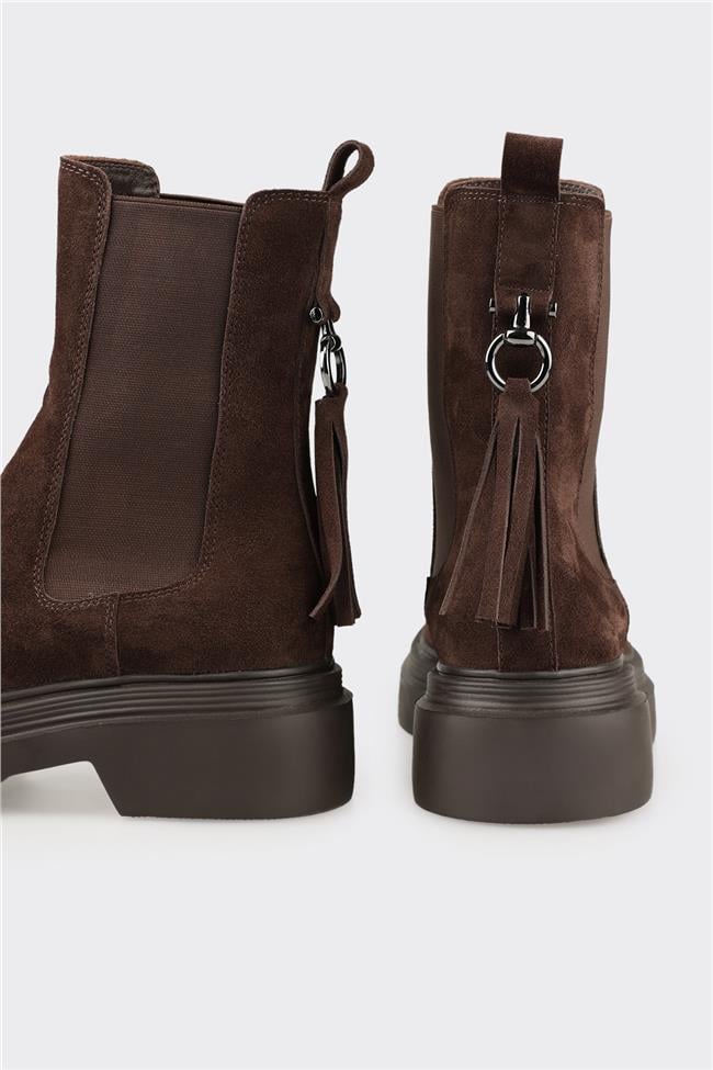 Kahve Deri Kadın Günlük Bot