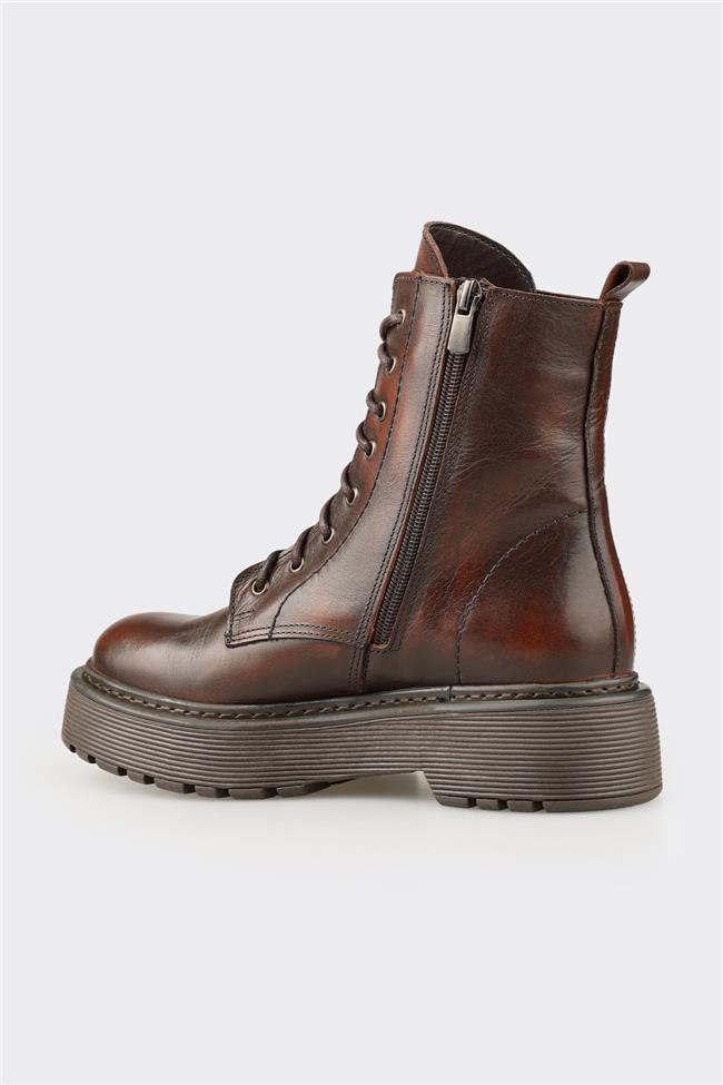 Kahve Deri Kadın Günlük Bot