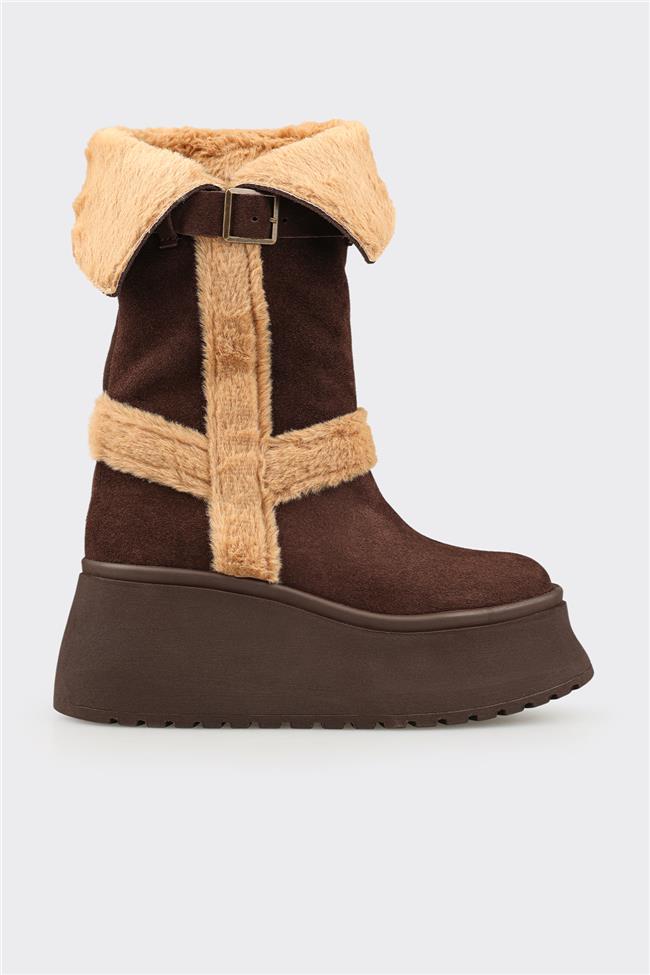 Kahve Deri Kadın Günlük Bot