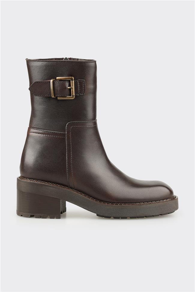 Kahve Deri Kadın Günlük Bot