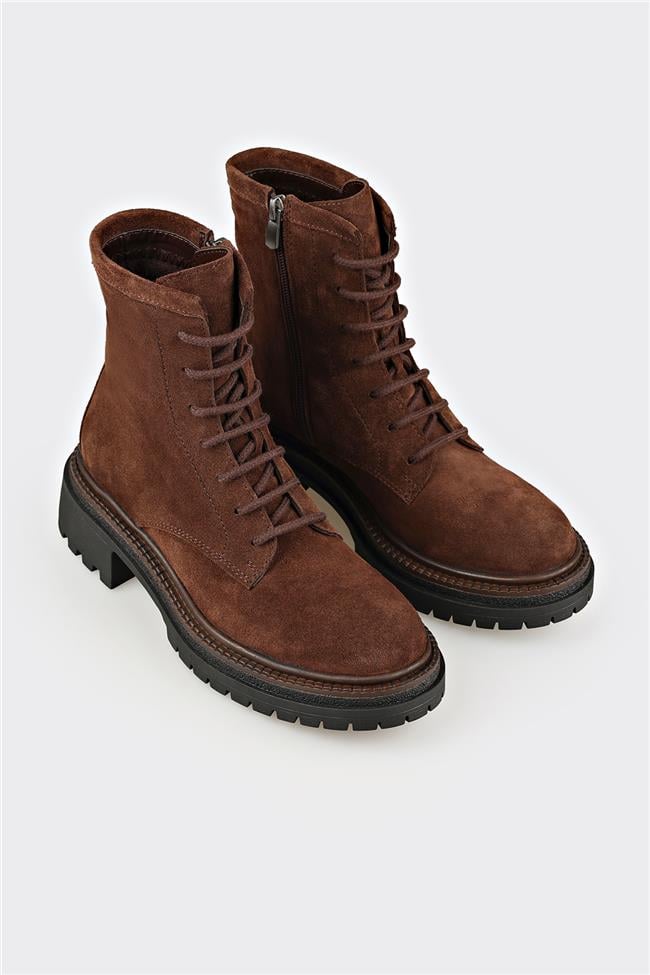 Kahve Deri Kadın Günlük Bot