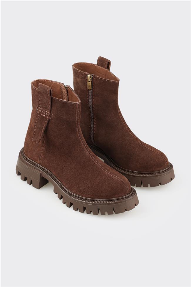 Kahve Deri Kadın Günlük Bot