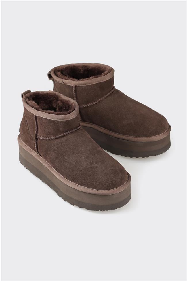 Kahve Deri Kadın Günlük Bot