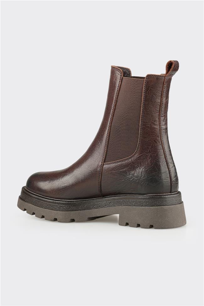 Kahve Deri Kadın Günlük Bot