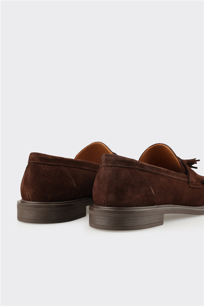 Kahve Deri Kadın Günlük Loafer