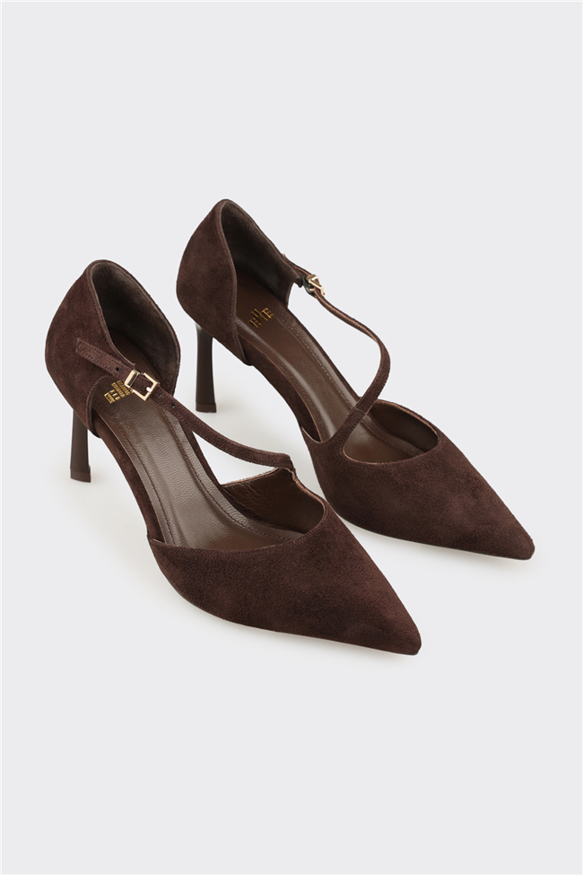 Kahve Deri Kadın Klasik Ayakkabı