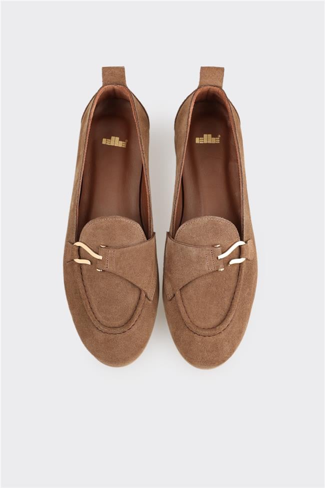 Kahve Deri Kadın Loafer
