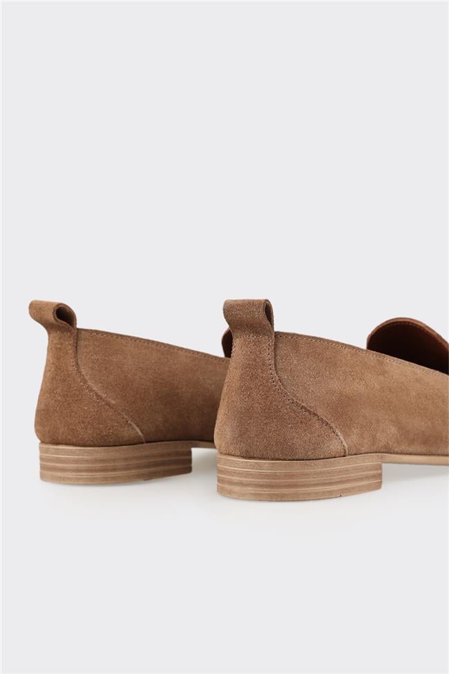 Kahve Deri Kadın Loafer