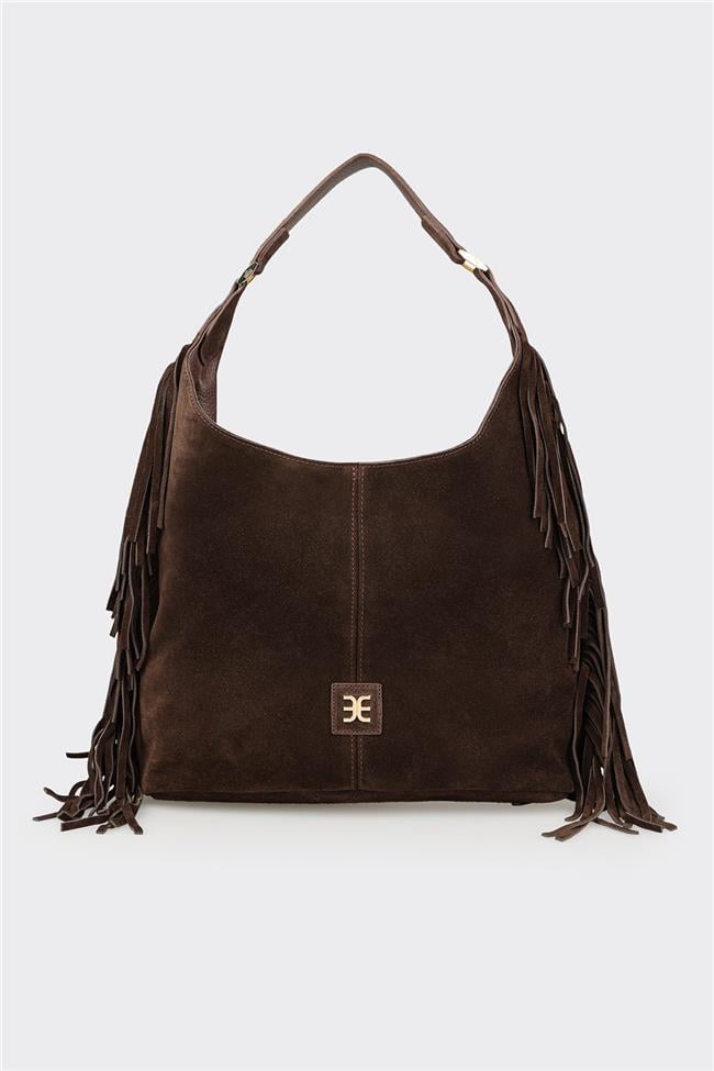 Kahve Deri Kadın Omuz Çantası