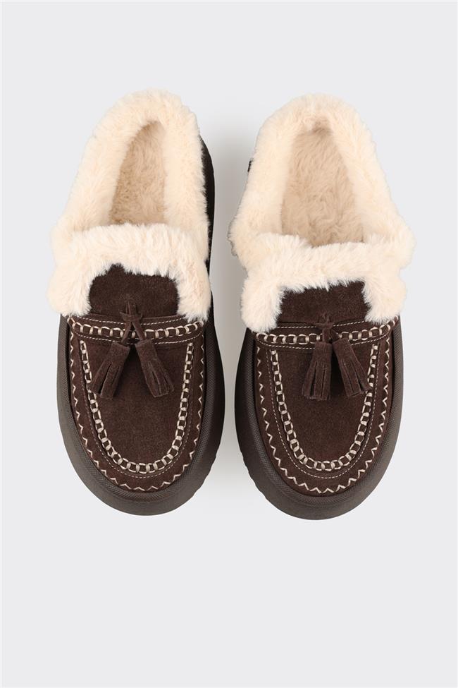 Kahve Deri Kadın Sabo