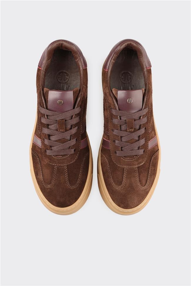 Kahve Deri Kadın Spor Ayakkabı