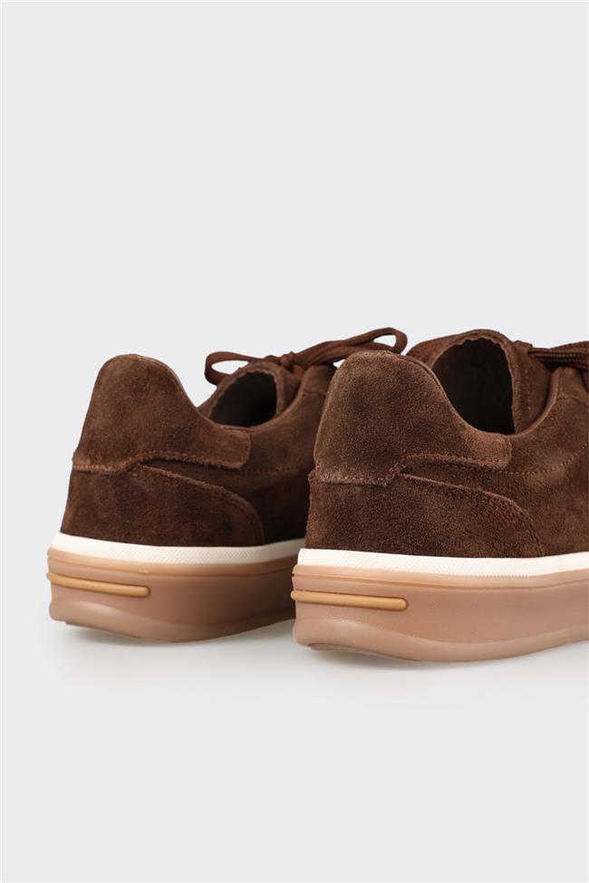 Kahve Deri Kadın Spor Ayakkabı