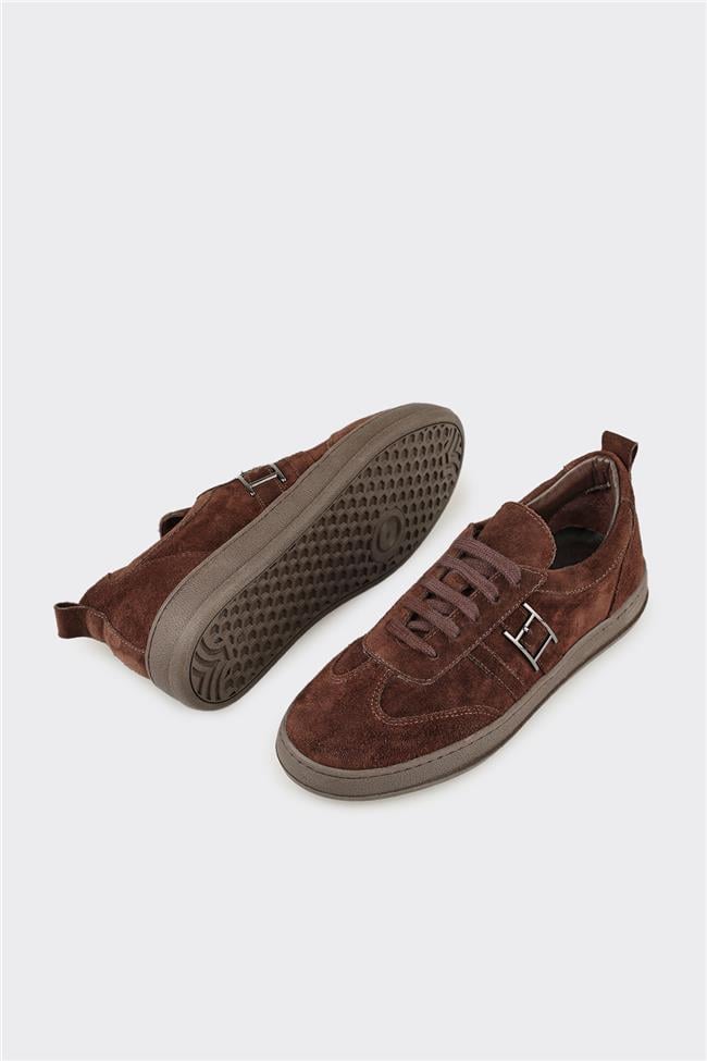 Kahve Deri Kadın Spor Ayakkabı