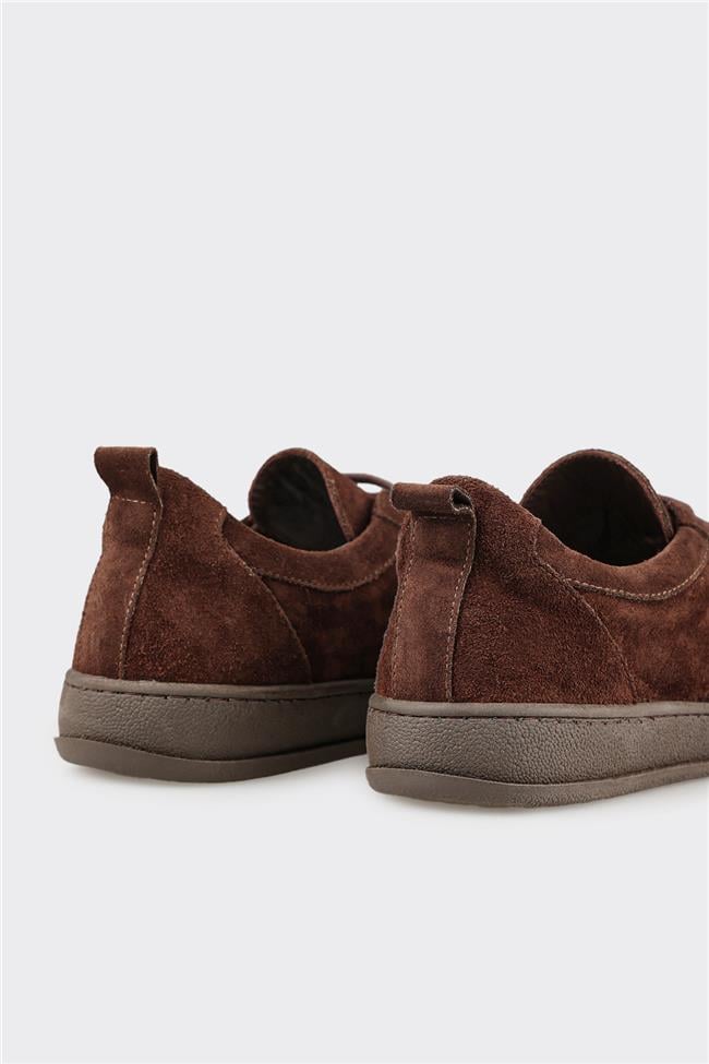 Kahve Deri Kadın Spor Ayakkabı