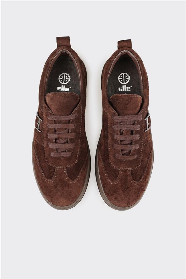 Kahve Deri Kadın Spor Ayakkabı