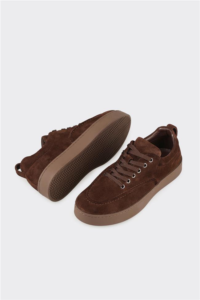 Kahve Deri Kadın Spor Ayakkabı