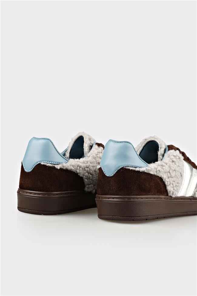 Kahve Deri Kadın Spor Ayakkabı