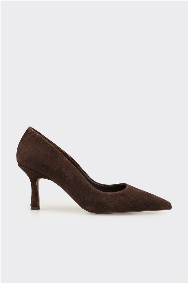 Kahve Deri Kadın Stiletto