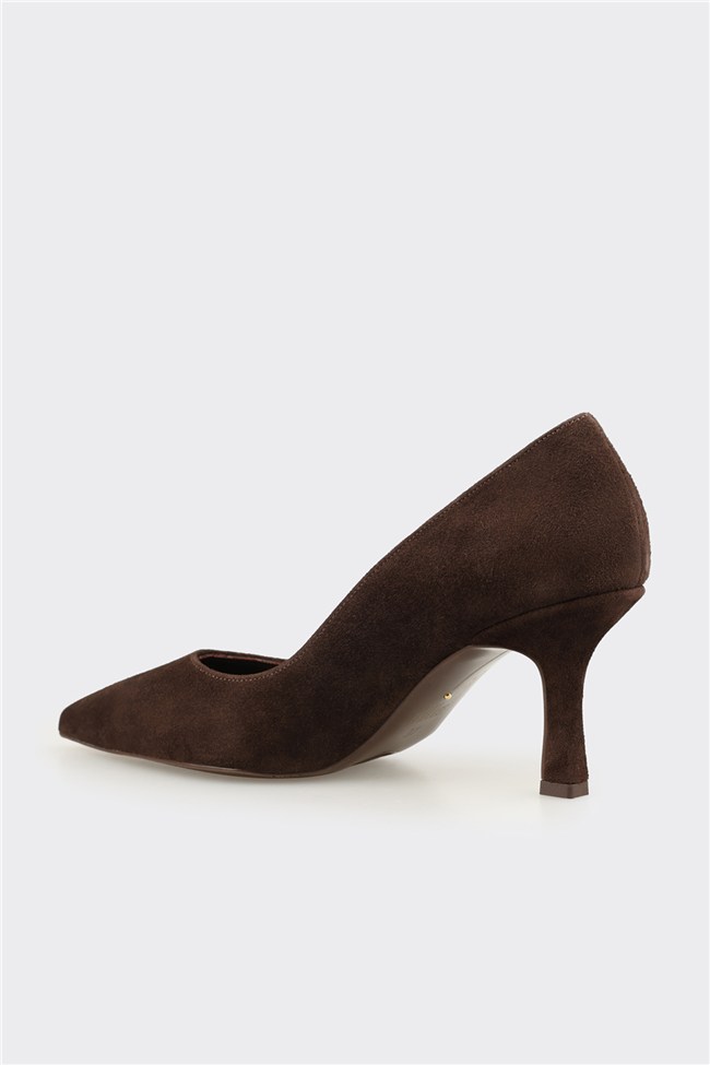 Kahve Deri Kadın Stiletto