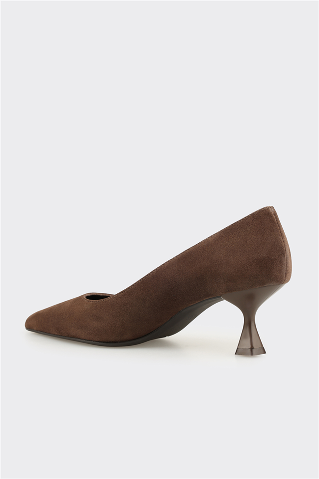 Kahve Deri Kadın Stiletto