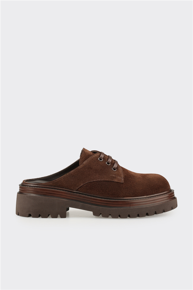 Kahve Deri Kadın Terlik