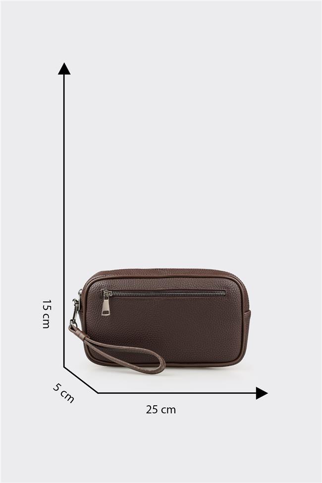 Kahve Erkek Küçük El Çantası