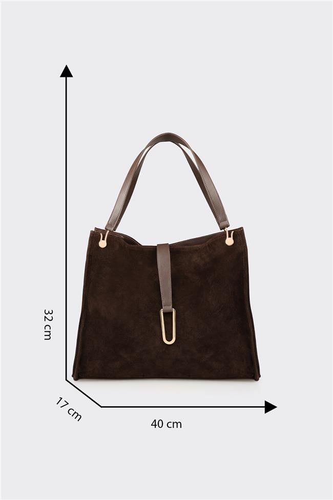 Kahve Kadın Büyük Omuz Çantası