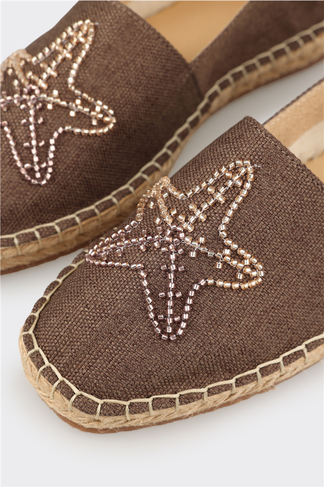 Kahve Kadın Düz Espadril