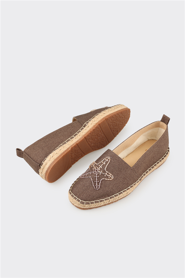 Kahve Kadın Düz Espadril