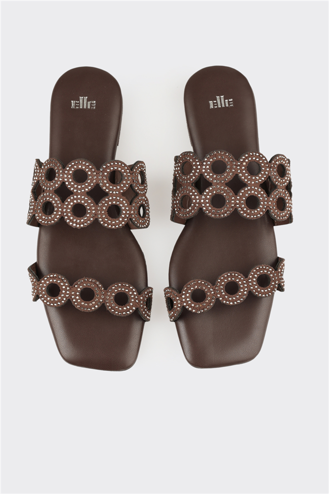 Kahve Kadın Düz Terlik