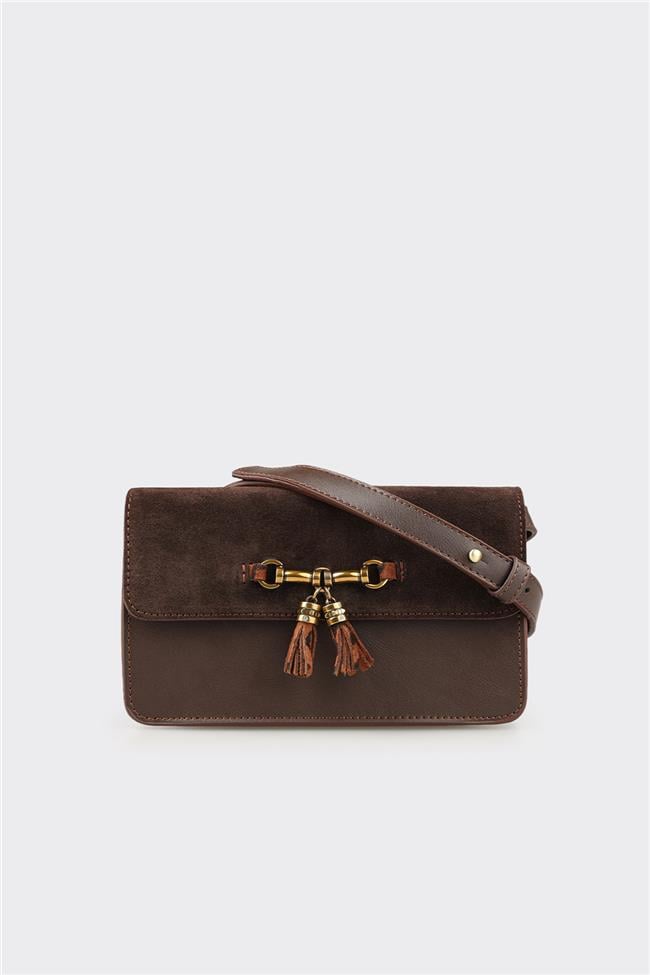 Kahve Kadın Küçük Çapraz Çanta