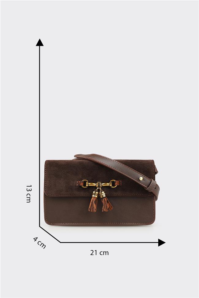 Kahve Kadın Küçük Çapraz Çanta