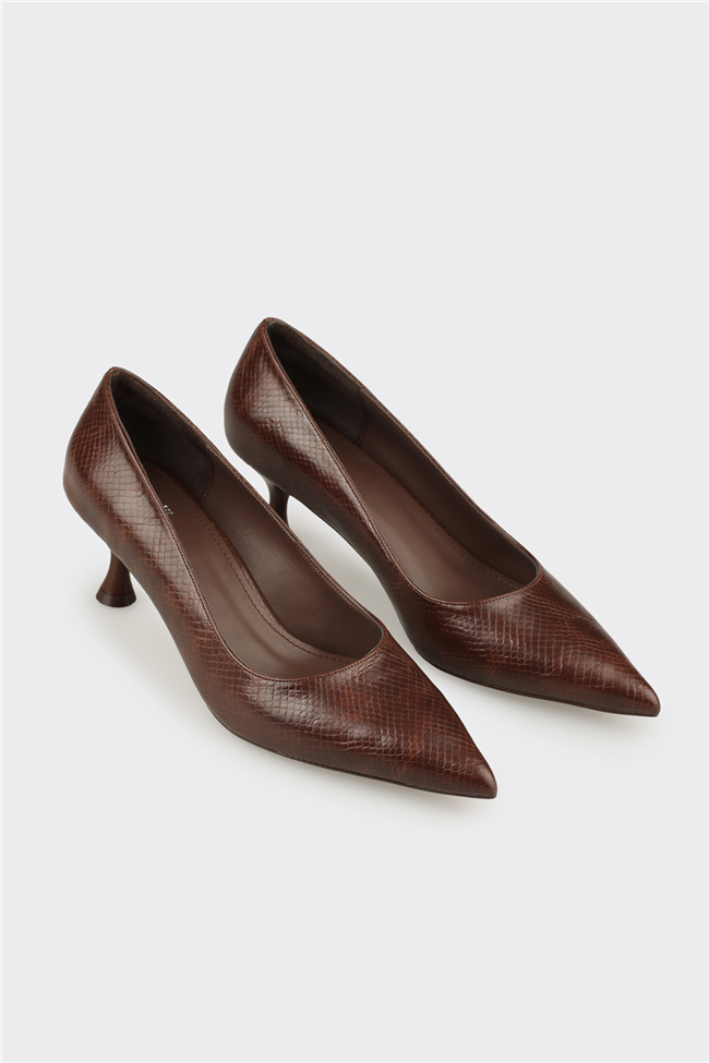 Kahve Kadın Stiletto