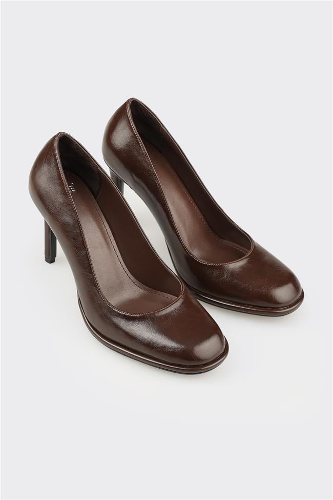Kahve Kadın Yüksek Topuk Ayakkabı