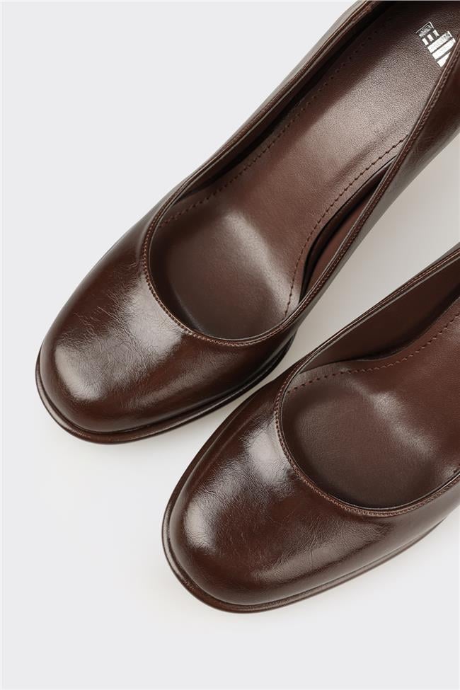 Kahve Kadın Yüksek Topuk Ayakkabı